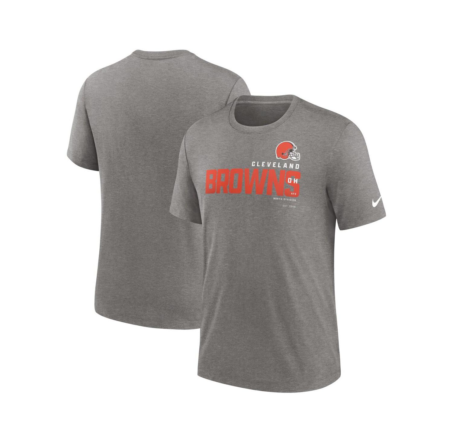 Men's Heather Charcoal Cleveland Browns Team Tri-Blend T-shirt