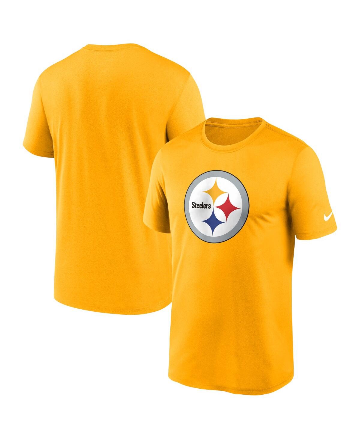 Shop Nike Men's  Gold Pittsburgh Steelers Legend Logo Performance T-shirt