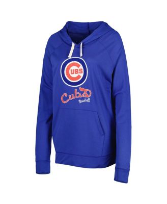 Women's Royal Chicago Cubs Pre-Game Raglan Pullover Hoodie