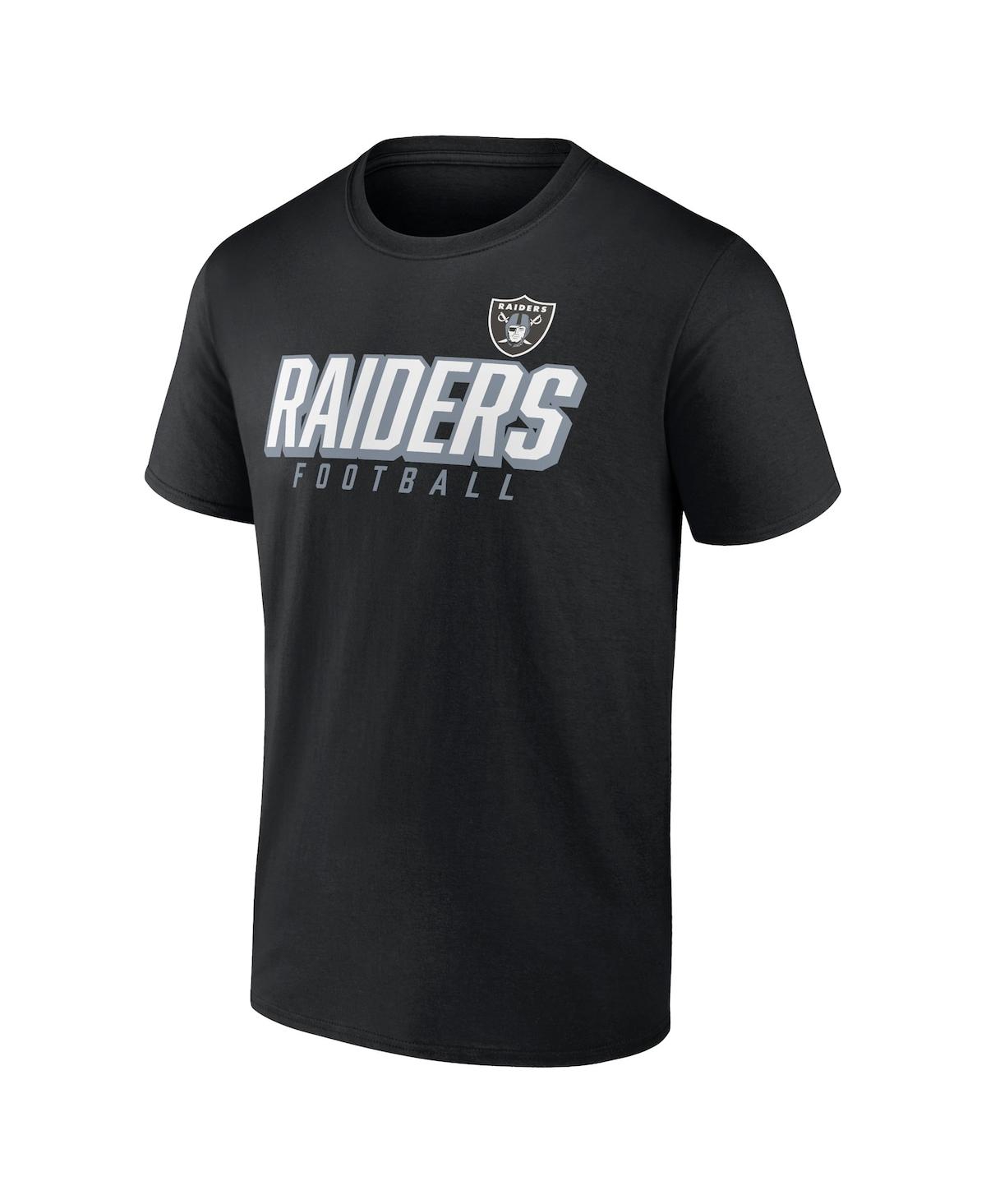 Fanatics Branded Black/silver Las Vegas Raiders Player Pack T-shirt Combo Set In Black,silver