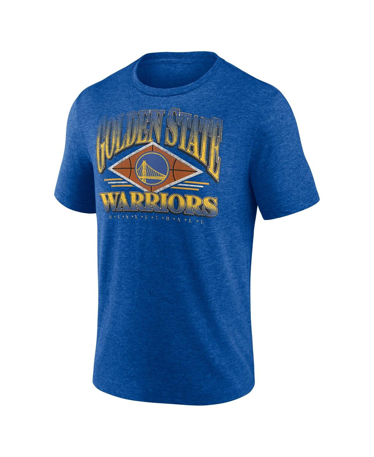Fanatics Branded Heather Royal Golden State Warriors True Classics Power Phase Tri-blend T-shirt In Heather Royal