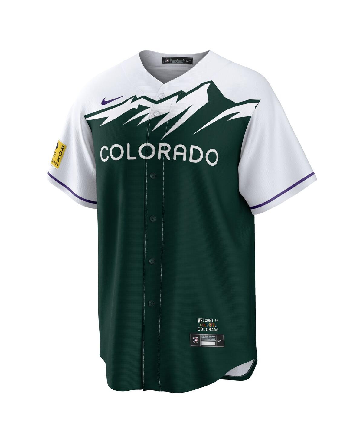 Men's NikeColorado Rockies City Connect Replica Team Jersey - Green