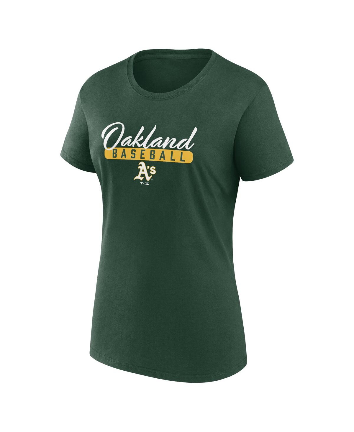 Fanatics Women's  Green, Gold Oakland Athletics Fan T-shirt Combo Set In Green,gold