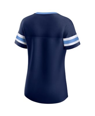 Women's Navy Tennessee Titans Original State Lace-Up T-shirt