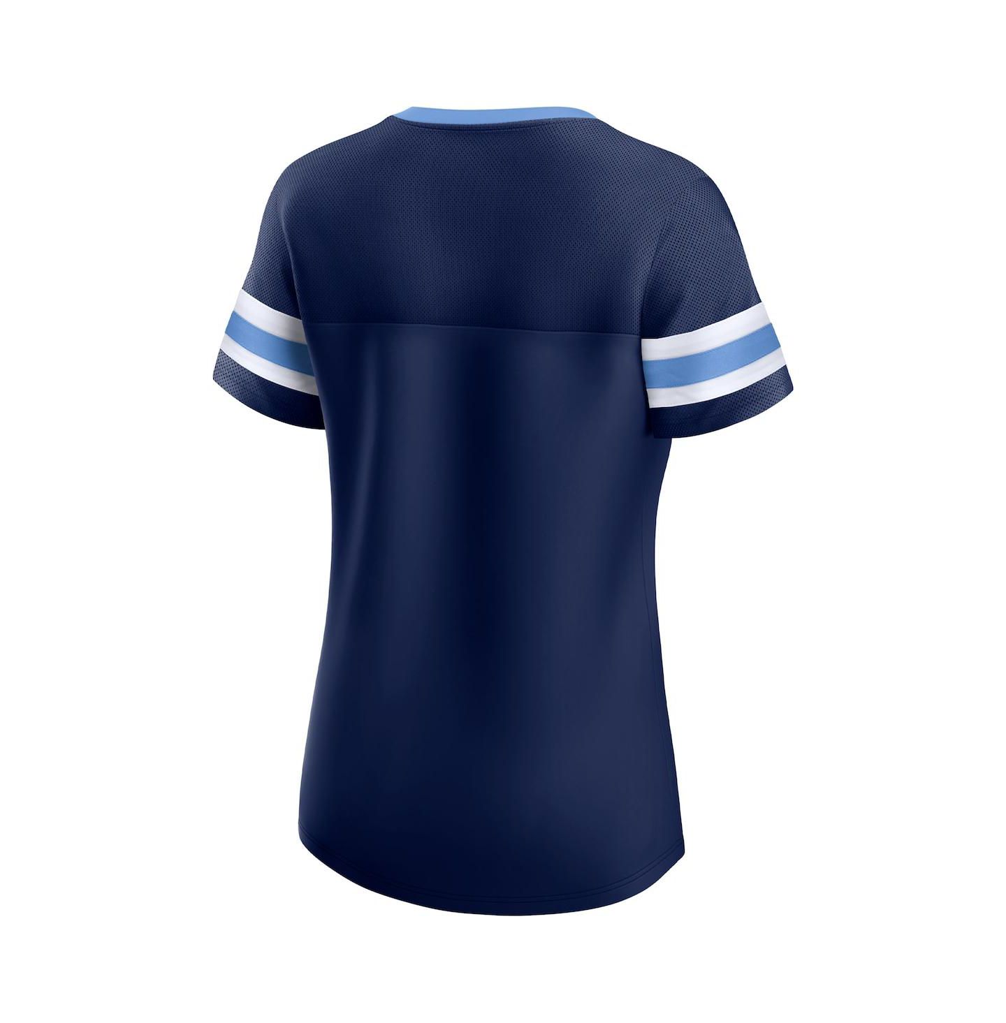 Женская футболка Fanatics Navy Tennessee Titans Original State Lace-Up — фото 4