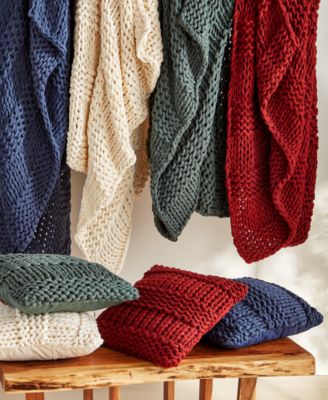 Oake Chunky Knit Throw & Decorative Pillows, Created for Macy's