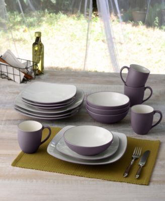 Colorwave Square 16 Pc. Dinnerware Set, Service for 4