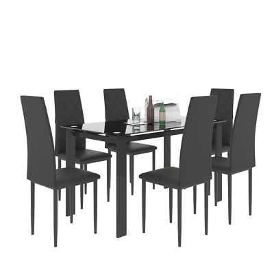 Streamdale 7-Piece Dining Table Set, Dining Table And Chair