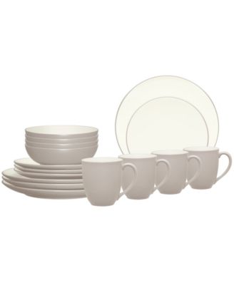 Noritake Colorwave Coupe 16 Pc. Dinnerware Set, Service for 4 - Sand