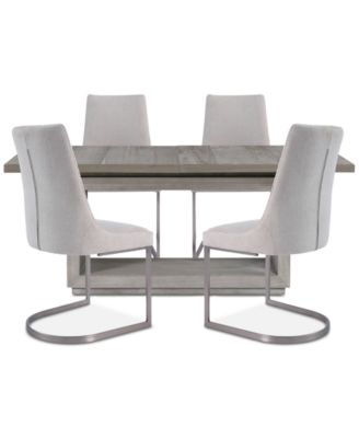 Tivie 5 Pc Dining Set (Rectangular Table + 4 Dining Chairs), Created for Macy's