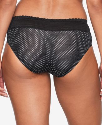 Warners's Women's Dig-Free Comfort Waist with Lace Microfiber Hipster 5609
