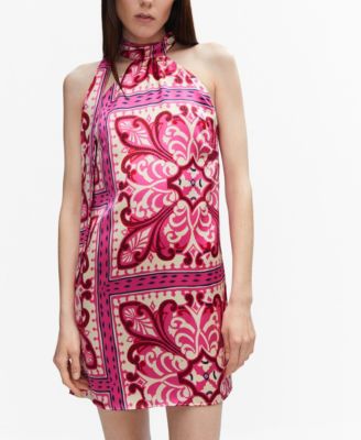haven halter mini dress Haven White and Red Sun Halter Mini Dress main image 1