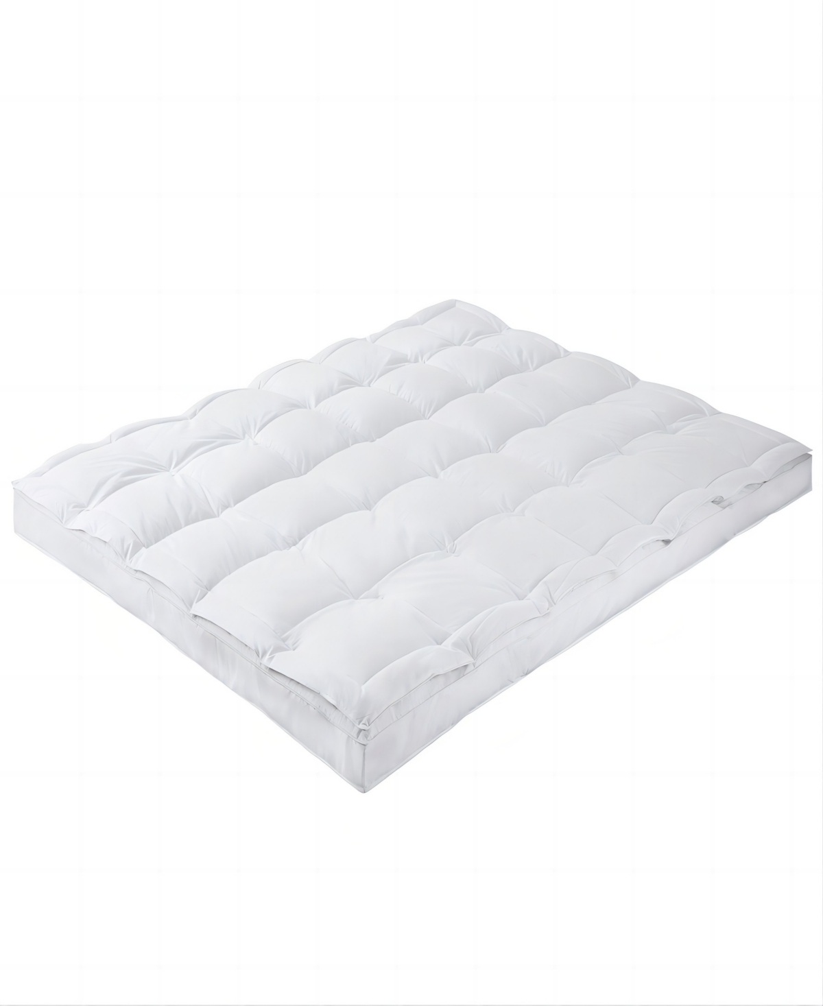 Unikome 3" Goose Feather Bed Mattress Topper With 300 Thread Count Cotton Fabric, Queen In White