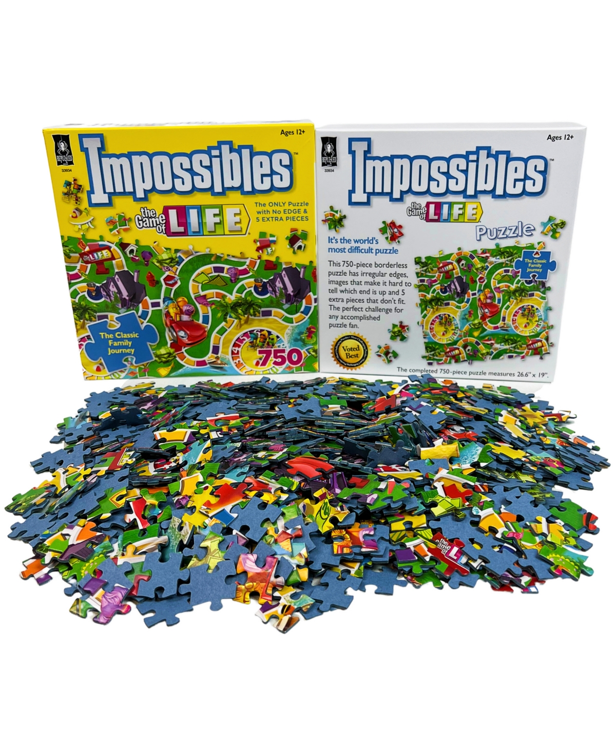 Shop University Games Bepuzzled Impossibles Puzzle, Hasbro The Game Of Life, 750 Pieces In No Color