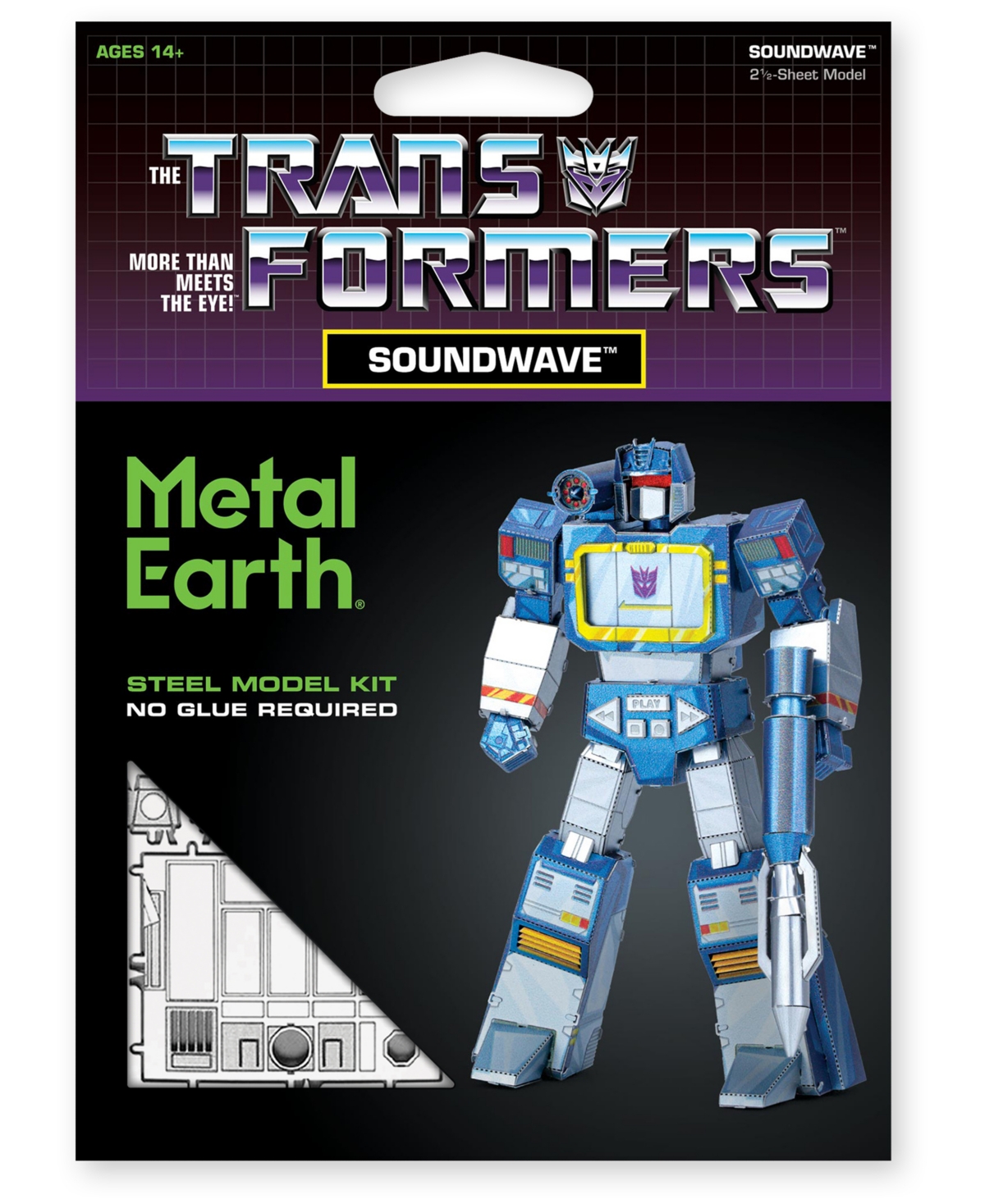 University Games Fascinations Metal Earth 3d Metal Model Kit Transformers Color Soundwave In No Color
