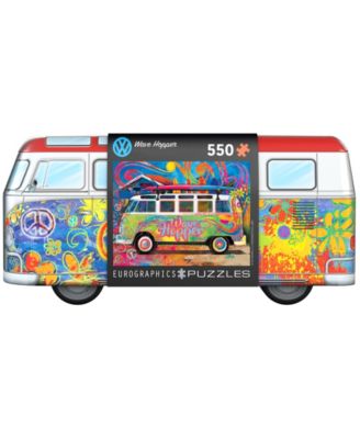 Incorporated Volkswagen Wave Hopper Collectible Bus-Shaped Tin Puzzle, 550 Pieces