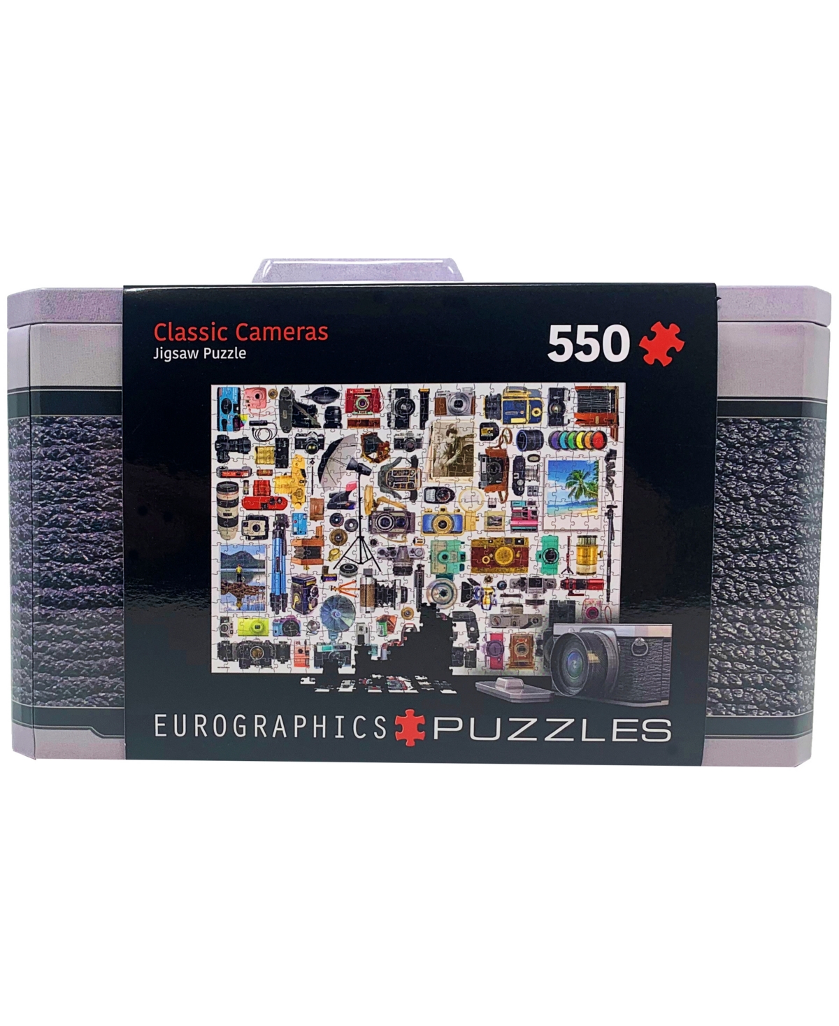 University Games Incorporated Classic Cameras Collectible Shaped Tin Puzzle, 550 Pieces In No Color
