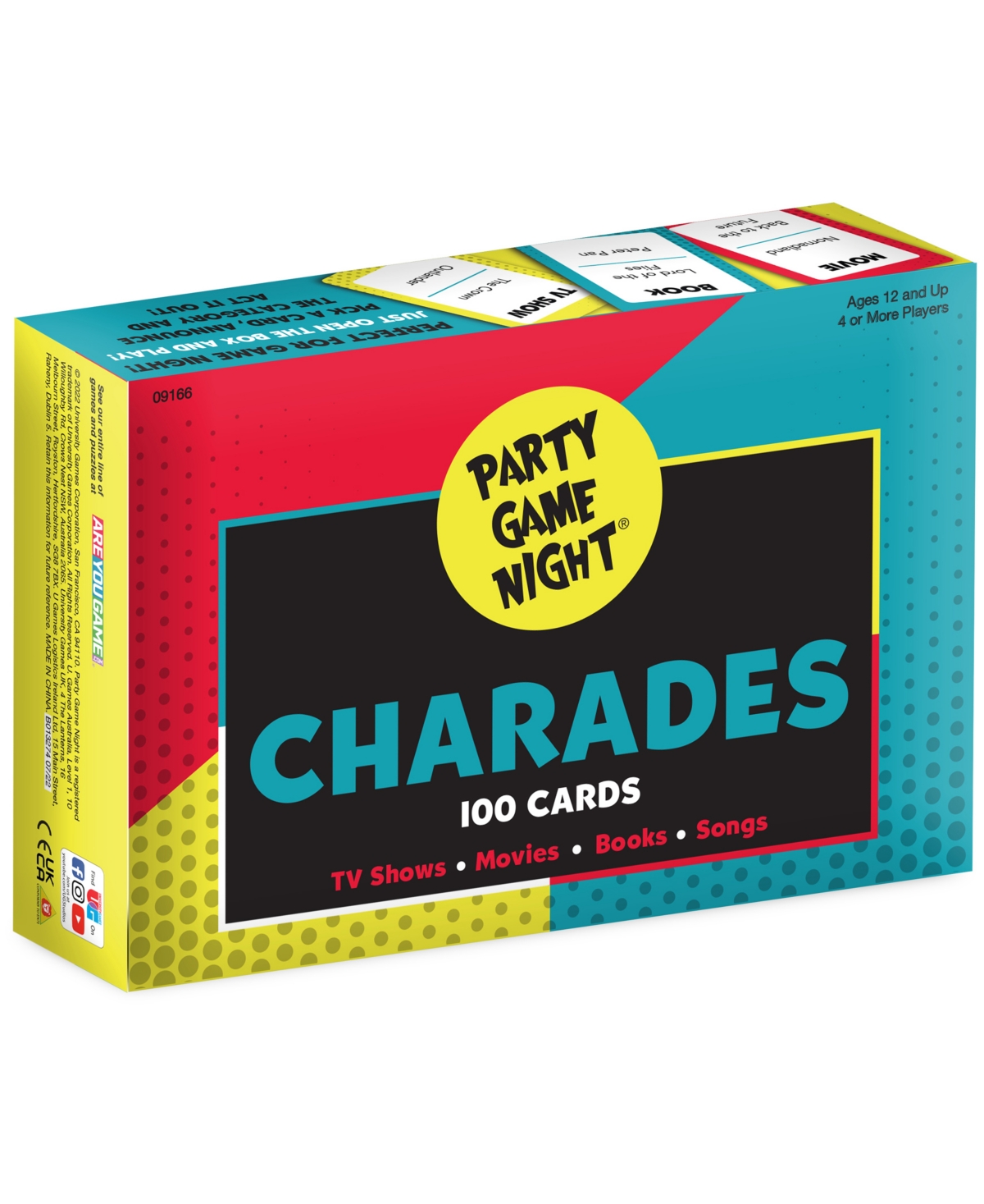 University Games Kids' Party Game Night, Charades Cards In No Color