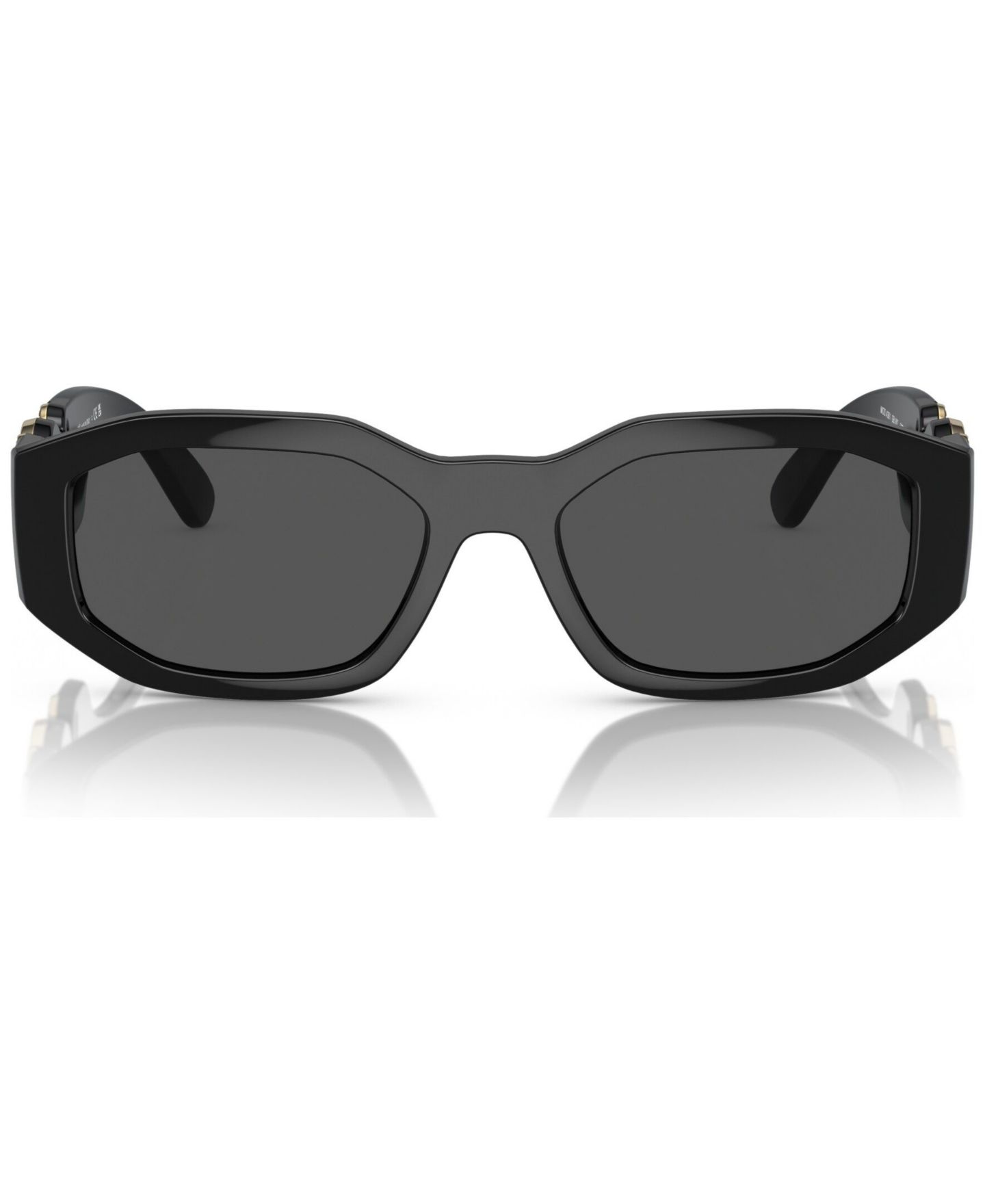 Солнцезащитные очки Versace Unisex Biggie Sunglasses, VE4361, цвет: Чёрный золотой / Серый — фото 2