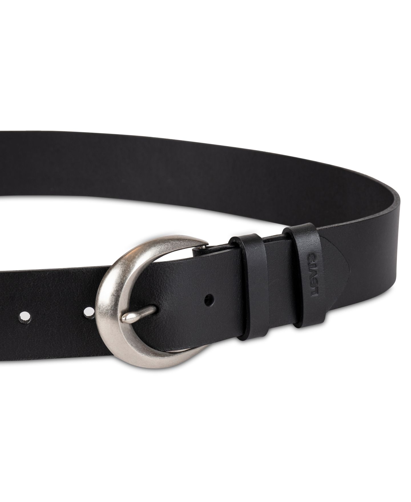 Женский ремень Levi's Sliding Loop Casual Leather Pant Belt, цвет: Чёрный — фото 3