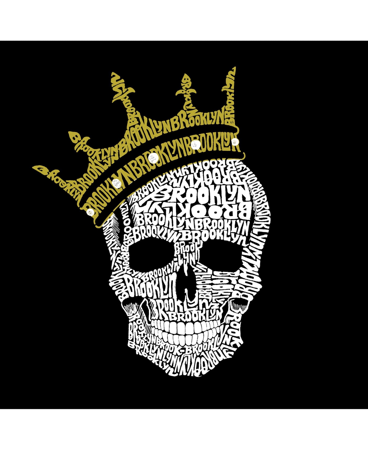 La Pop Art Boys Word Art Hooded Sweatshirt - Brooklyn Crown