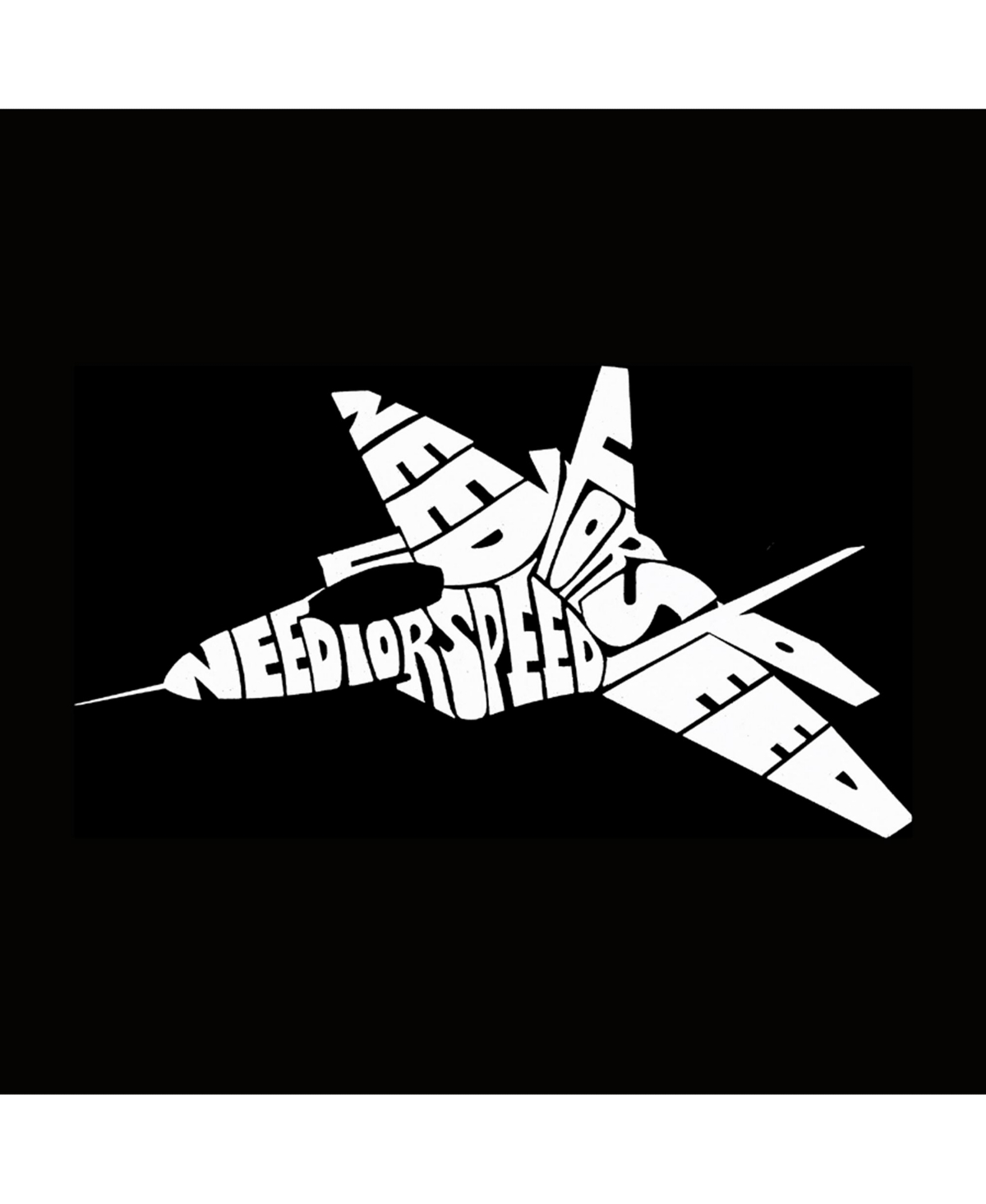 La Pop Art Boys Word Art T-shirt - Fighter Jet - Need For Speed