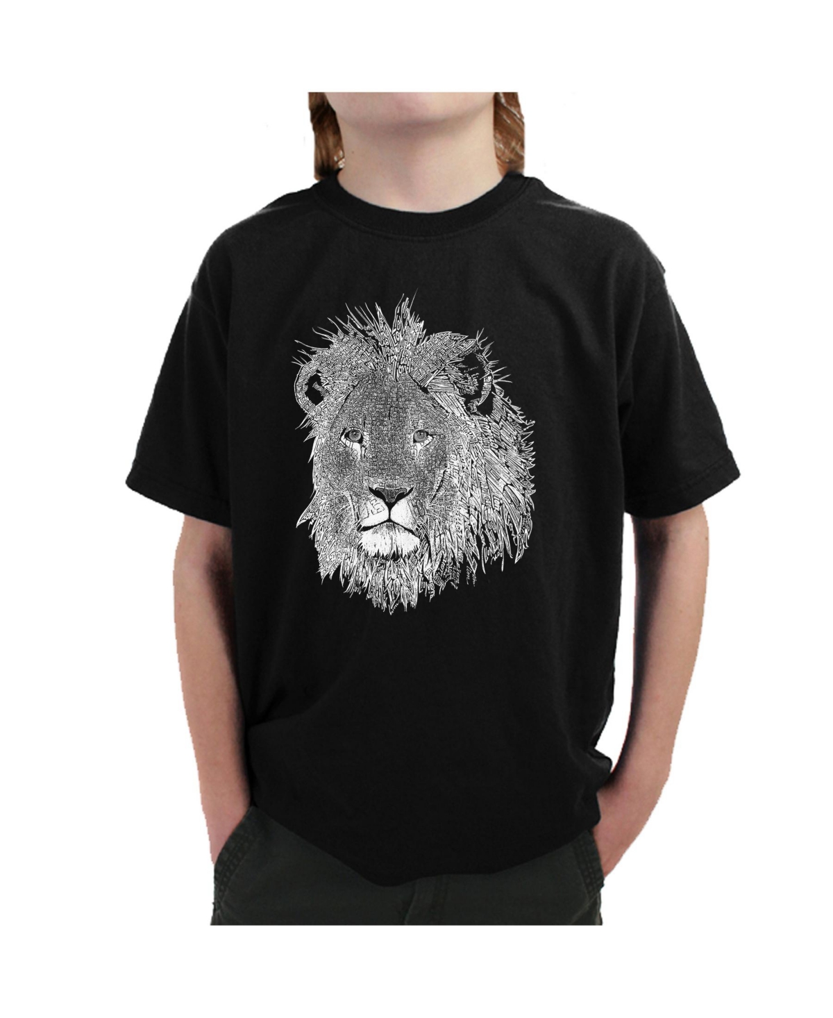 Shop La Pop Art Big Boy's Word Art T-shirt In Black