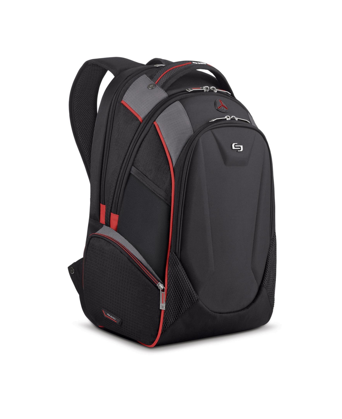 New York Launch 17.3" Backpack - Black, Gray with Red Trim