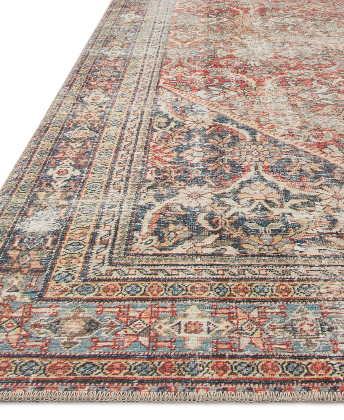 Amber Lewis Loloi Georgie Ger-01 Area Rug - Navy