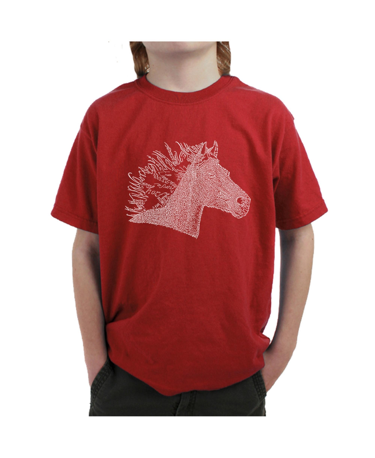 Big Boy's Word Art T-shirt - Horse Mane