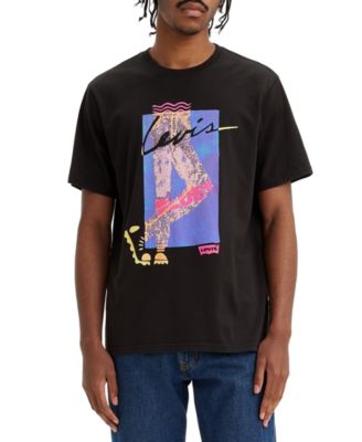 Levi's - Men's Relaxed-Fit Short-Sleeve Crewneck Blues Graphic T-Shirt