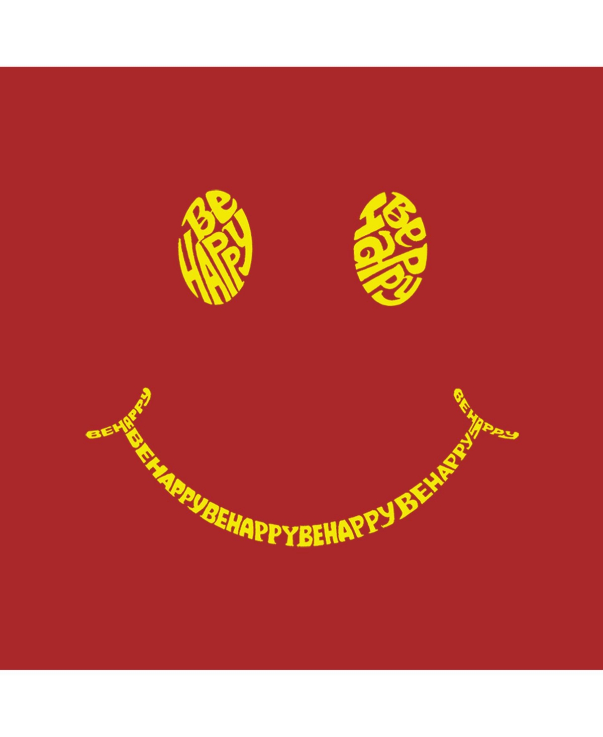 Big Boy's Word Art T-shirt - Be Happy Smiley Face