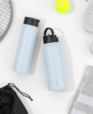 Water Bottle with Flip Lid, Sport Straw Lid, 22 oz