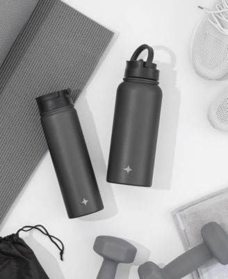 Water Bottle with Flip Lid, Sport Straw Lid, 32 oz