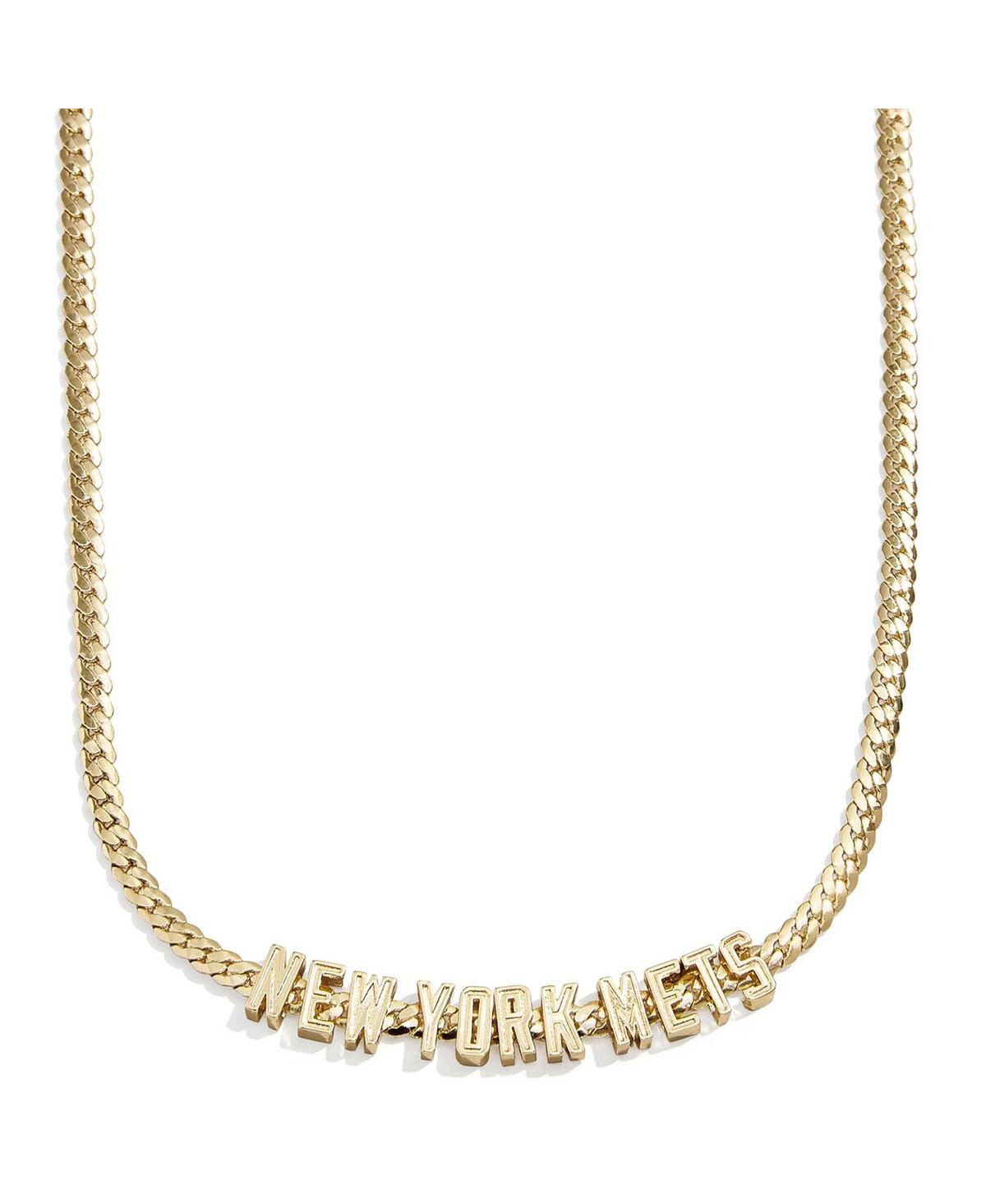 Baublebar Women's  New York Mets Curb Necklace In Gold-tone
