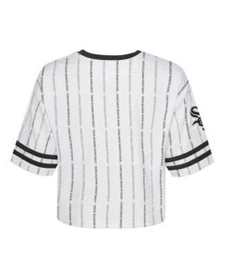 Big Girls White Chicago White Sox Ball Striped T-shirt