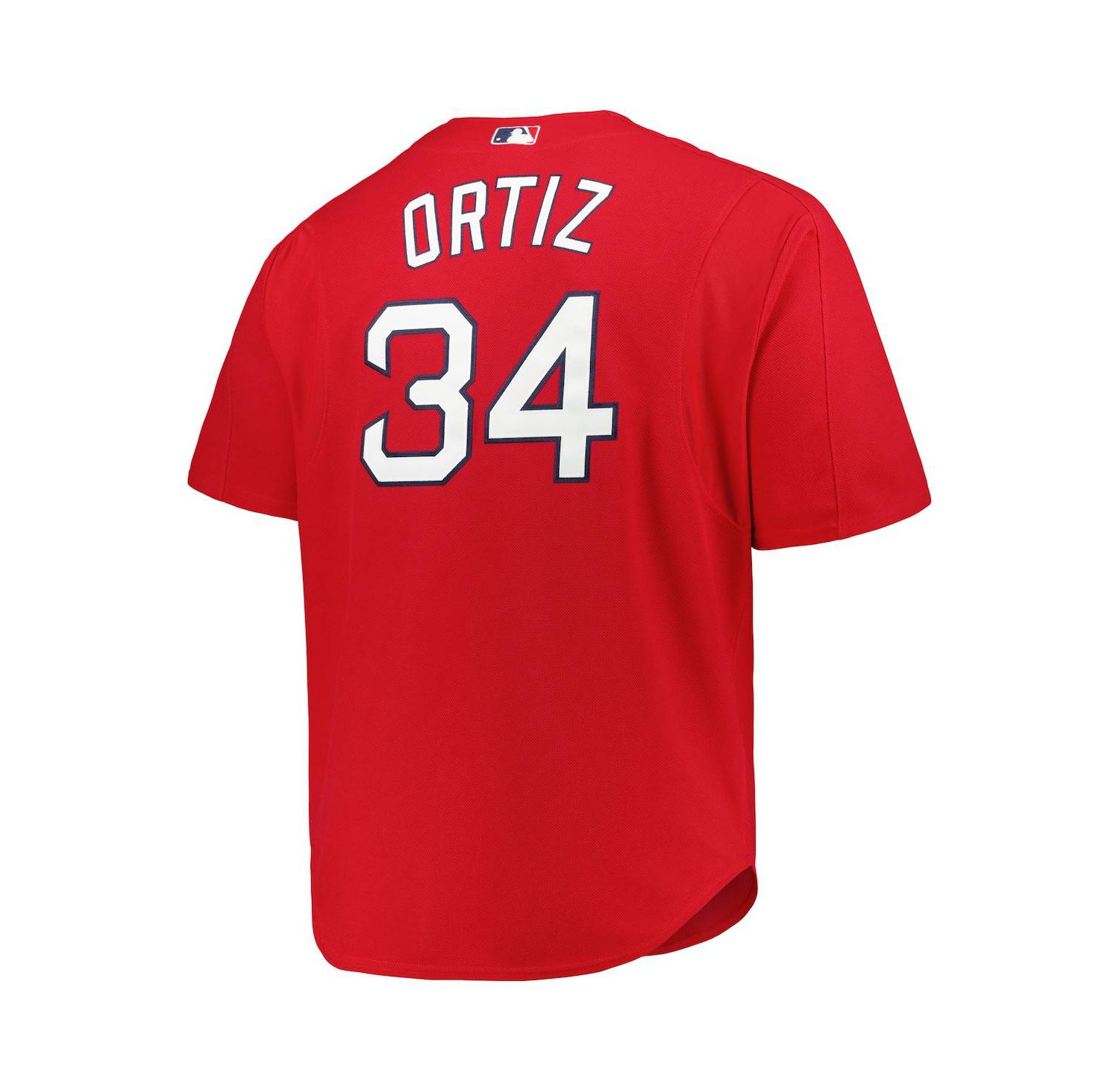Men's David Ortiz Red Boston Red Sox Big and Tall Cooperstown Collection Batting Practice Replica Jersey