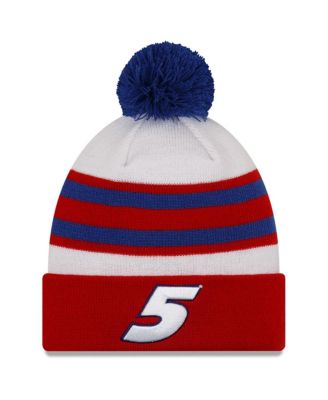 Daxton Vertical USA Cities Cuffed Beanie - New York Red White Knit Hat, One Size Fits Most Adults & Teens
