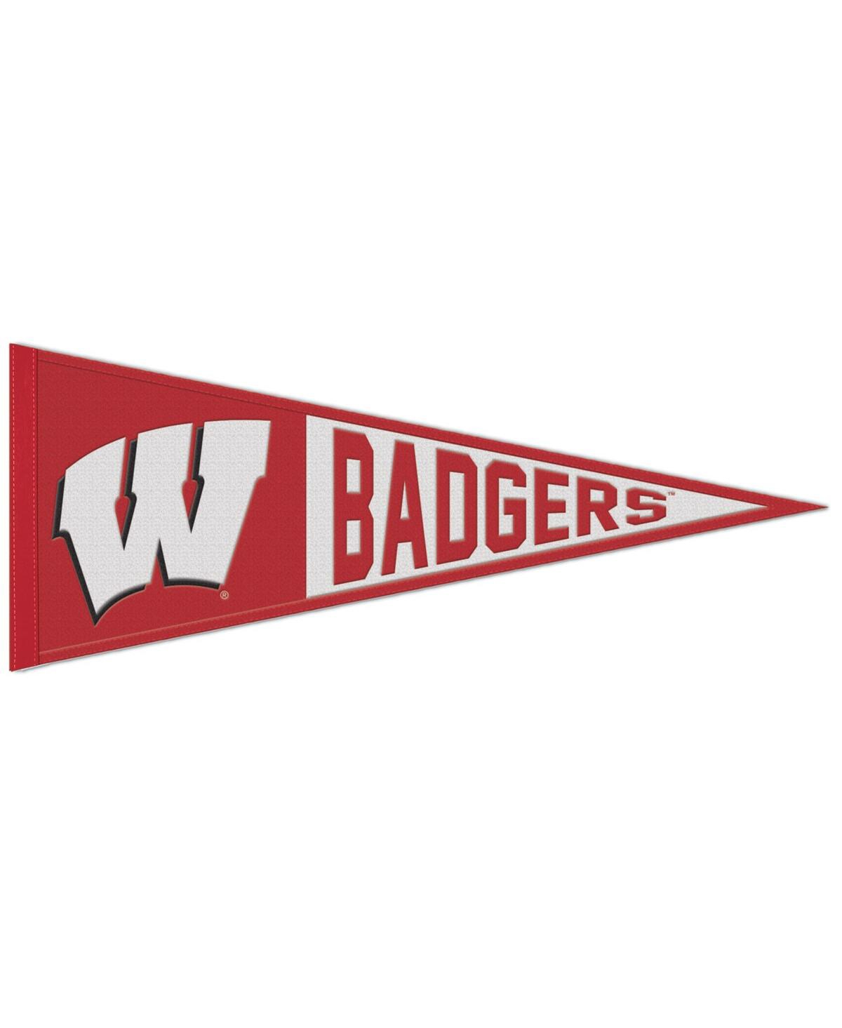 Wincraft Wisconsin Badgers 13" X 32" Wool Primary Logo Pennant In Red