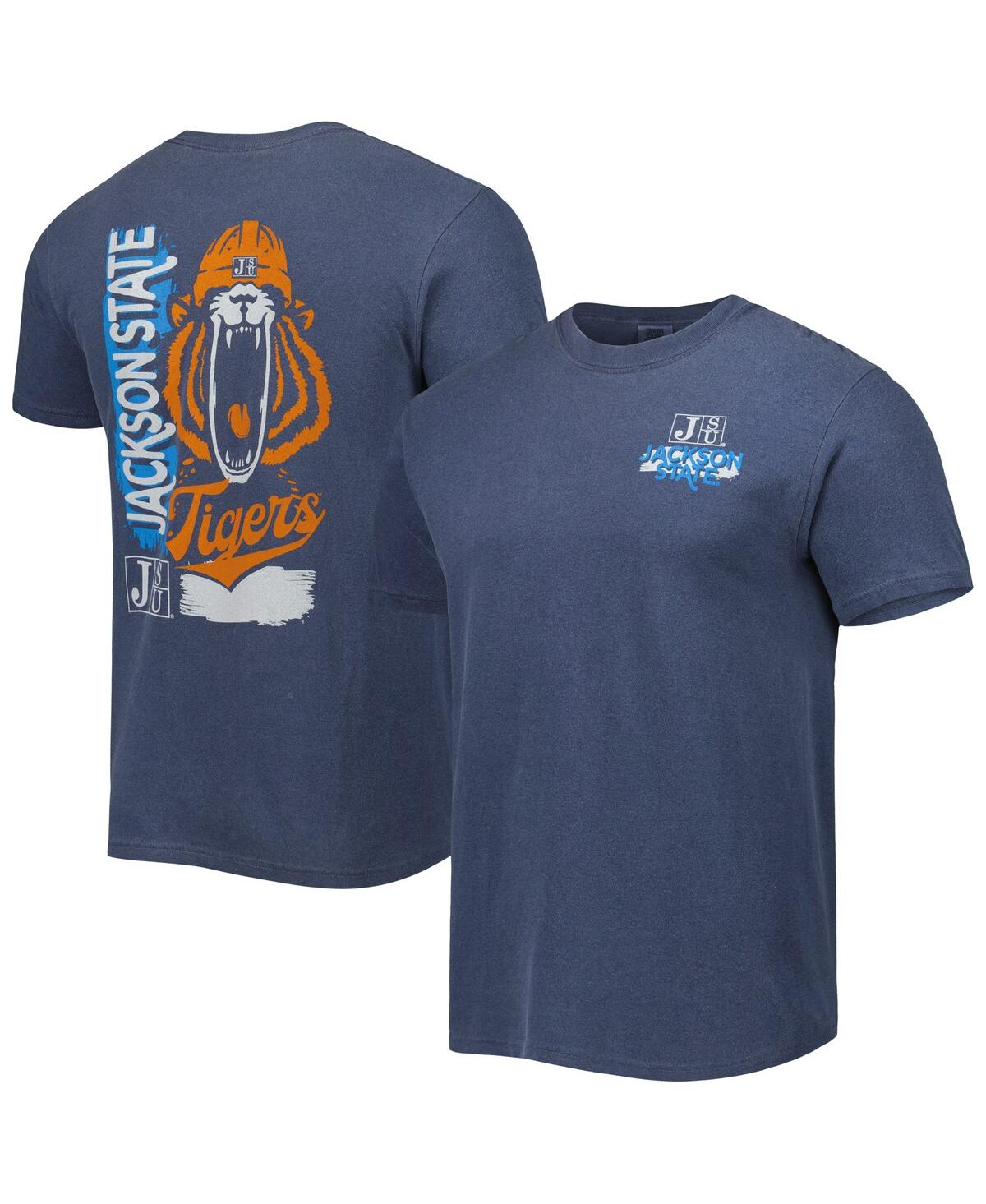 IMAGE ONE MEN'S NAVY JACKSON STATE TIGERS RETRO COMFORT COLOR T-SHIRT