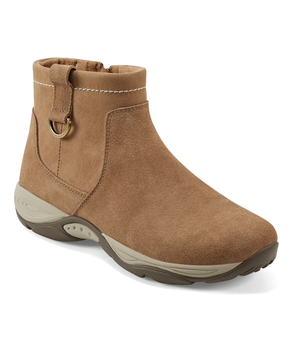 Easy Spirit Women's Elton Round Toe Casual Booties In Taupe Suede