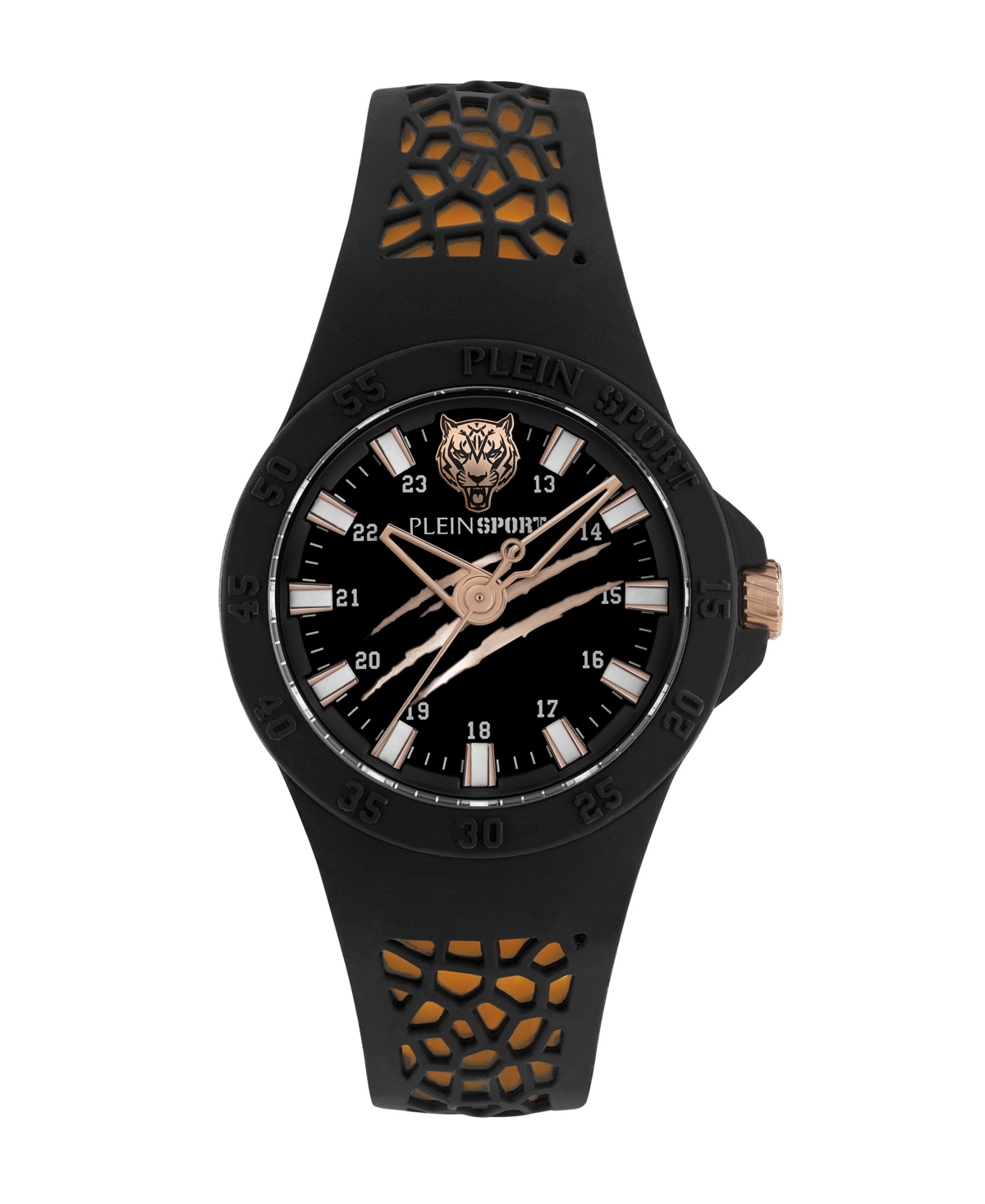 Plein Sport Thunderstorm Silicone Watch In Black