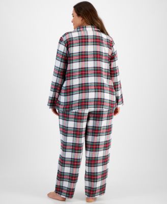 Family Pajamas Matching Plus Size Stewart Cotton Plaid Pajamas Set, Created for Macy's