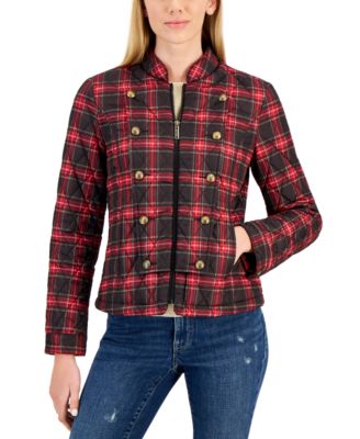 Tommy Hilfiger - Women's Quilted Mandarin-Collar Coat