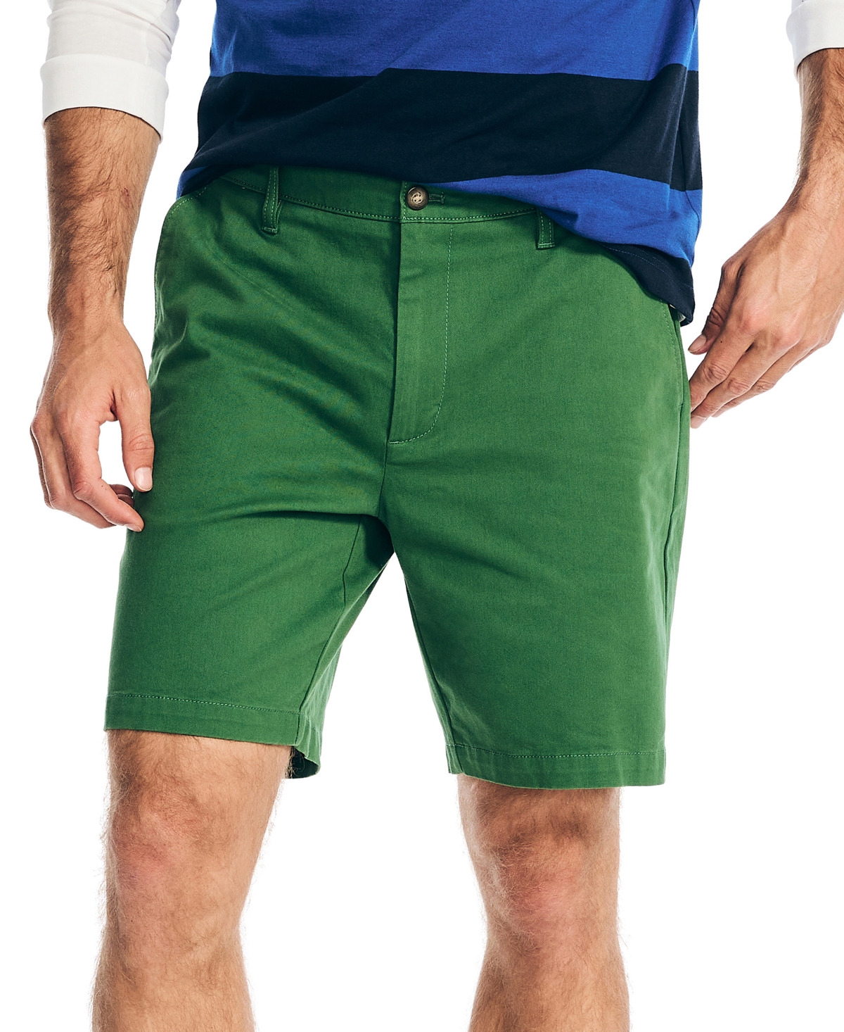 Nautica Classic-fit 8.5" Stretch Chino Flat-front Deck Short In Costal Pine