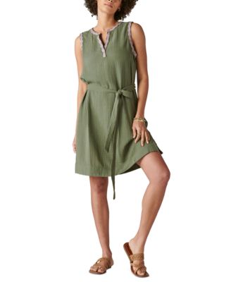Lucky Brand - Women's Embroidered Sleeveless Popover Dress