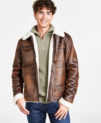 Native Youth - Men's Faux-Shearling Jacket