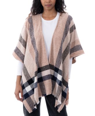 Style & Co - Women's Plaid Chenille Topper Wrap