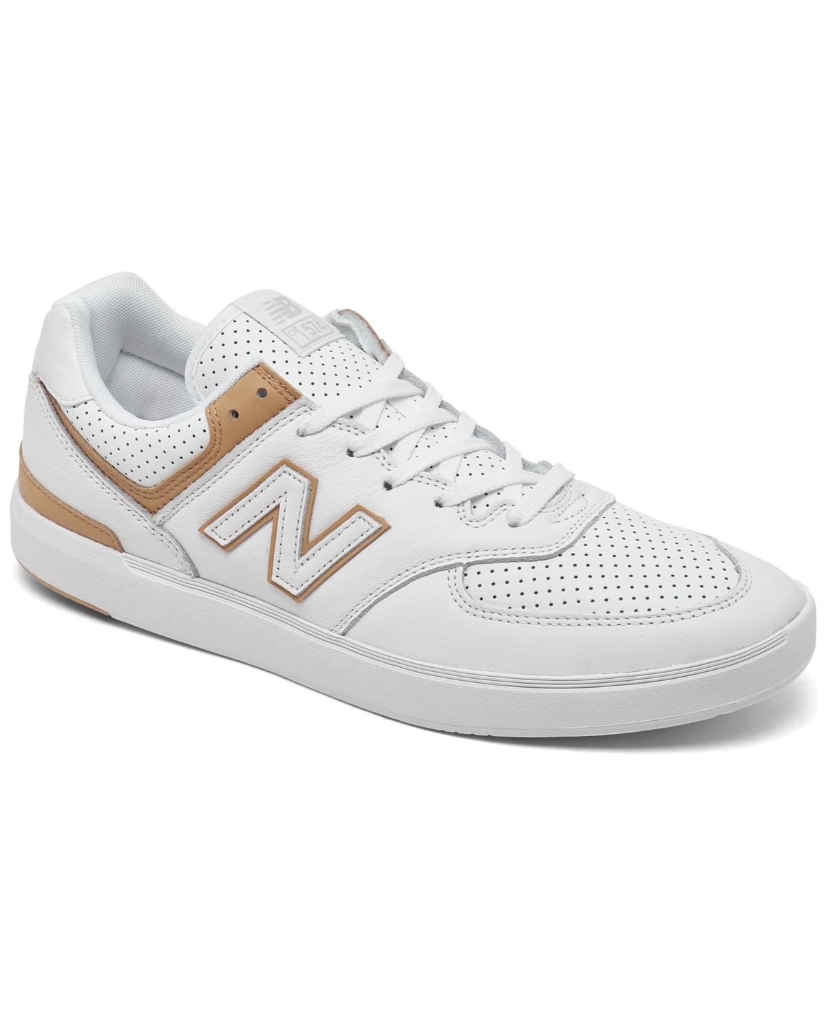 New Balance Men's Ct574 Casual Sneakers From Finish Line In White ...