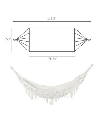 Extra Large Boho Hammock with Macrame Tassels,
